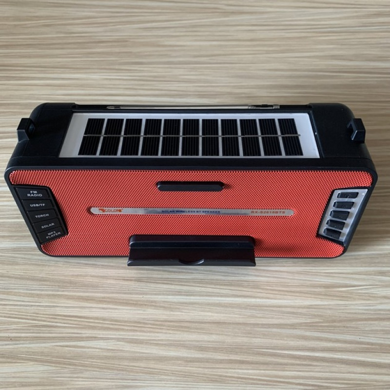 Портативная Bluetooth-колонка GOLON RX-S2618BTS с солнечной панелью, FM, USB, SD и подставкой для телефона- Замовити за ціною 422 грн.