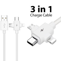Кабель FAST CHARGE 3в1 (Type-C, Lightning, microUSB) без упаковки