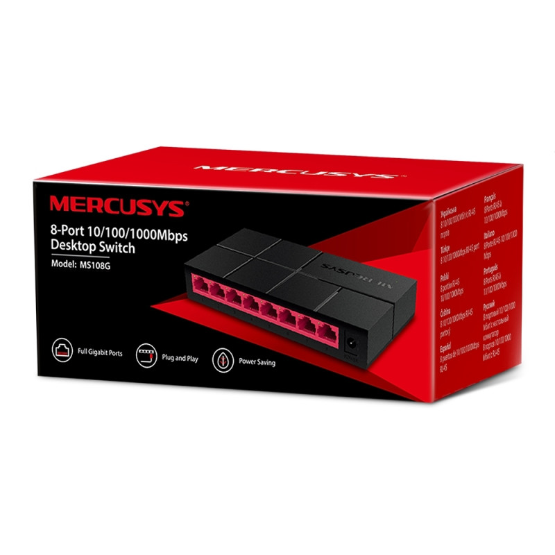 Настільний гігабітний комутатор Mercusys MS108G