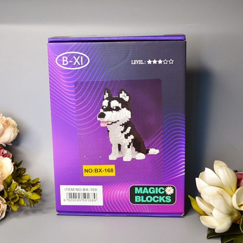 Конструктор Magic Blocks "Собака породи Хаскі "Балоді"", 1900 деталей (168-BX)- Замовити за ціною 627 грн.
