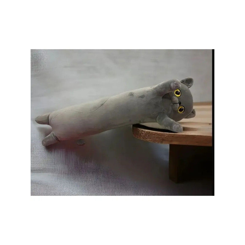 Мягкая игрушка Кот Батон британец, 90 см, серый