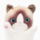 Мягкая игрушка Кот Батон сиамский, 130 см, бело-коричневый