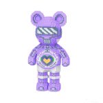 Конструктор Magic Blocks Bearbrick 9004 (4031 деталь, 50 см, фіолетовий), що світиться.