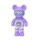 Конструктор Magic Blocks Bearbrick 9004 (4031 деталь, 50 см, фіолетовий), що світиться.