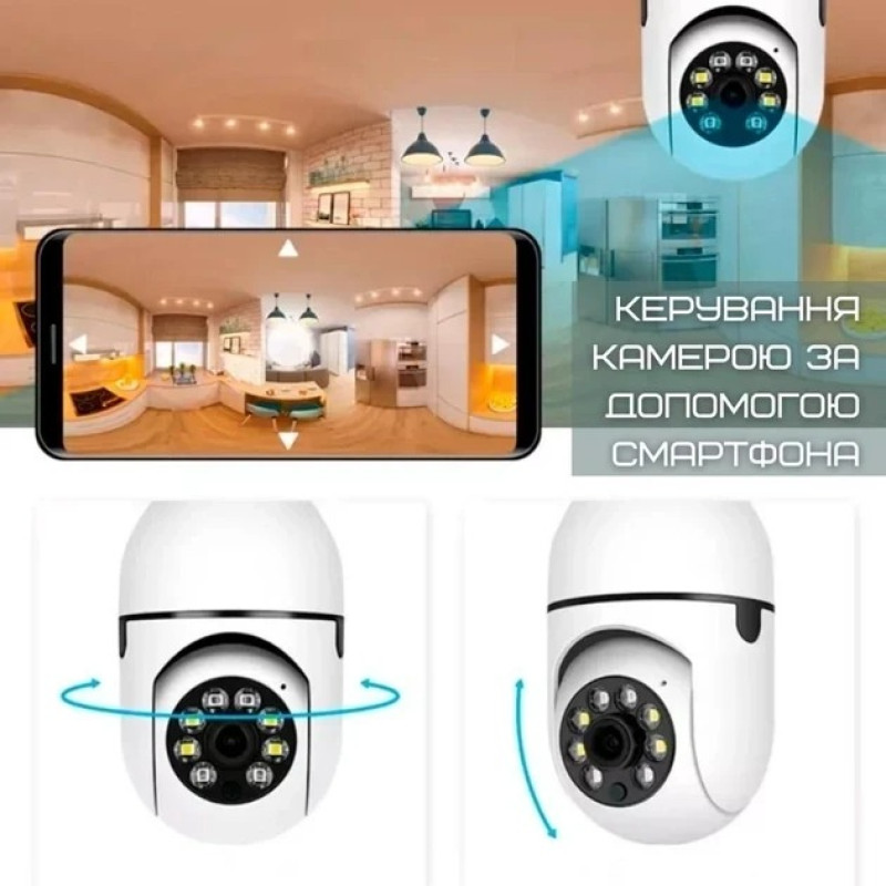 IP-камера відеоспостереження TS-H10W з Wi-Fi, нічним баченням та датчиком руху