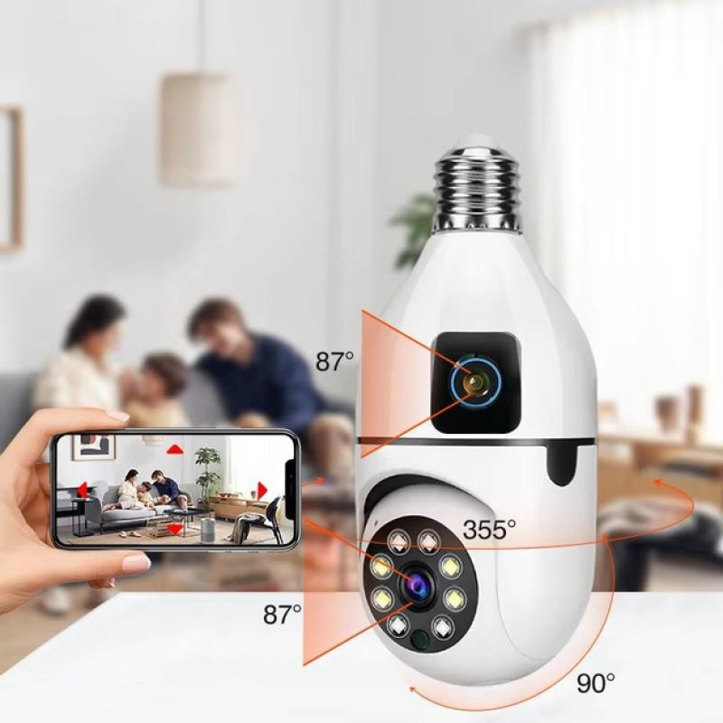 Смарт-камера у формі лампочки Wi-Fi TS-H17W, Wi-Fi, 2 об'єктиви