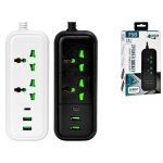 Сетевой фильтр-удлинитель T56 с 2 розетками, 2 USB и 1 Type-C (2 м)