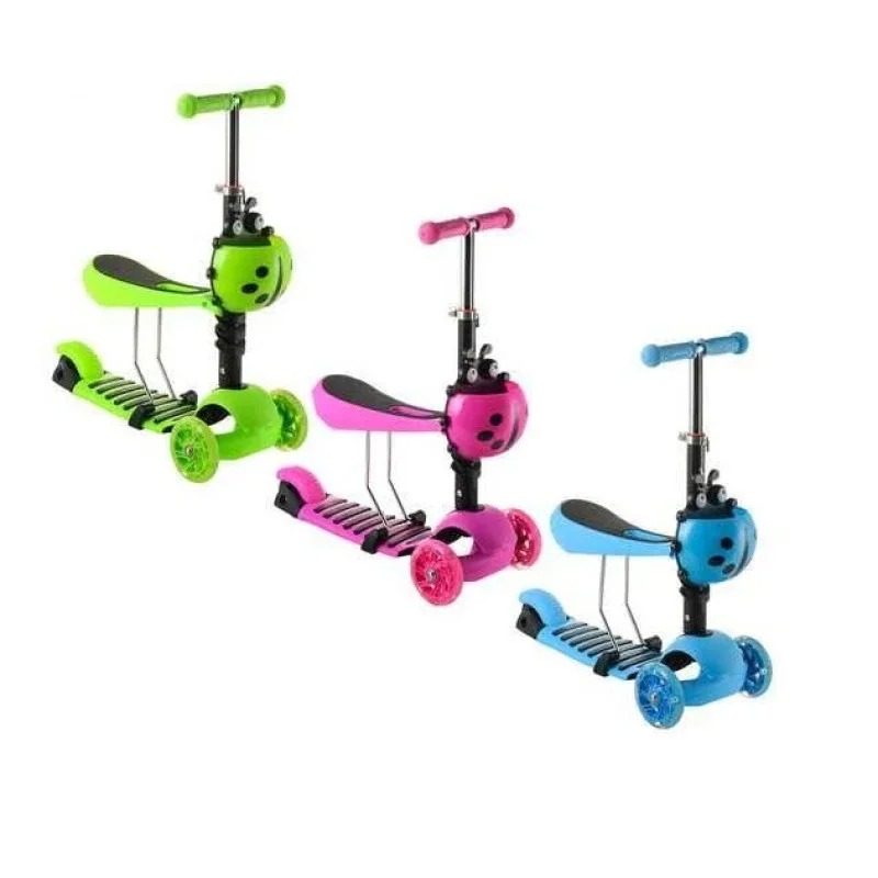 Дитячий самокат 5-в-1 Scooter з сидінням та ручкою