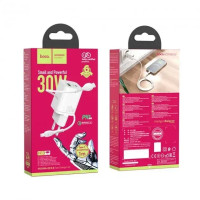 Сетевое зарядное устройство Hoco N13 Bright 30W PD + QC3.0, Type-C to Lightning,
