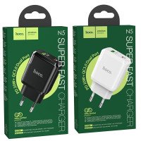 Сетевое зарядное устройство Hoco N5, PD 20W + QC3.0, 2 порта