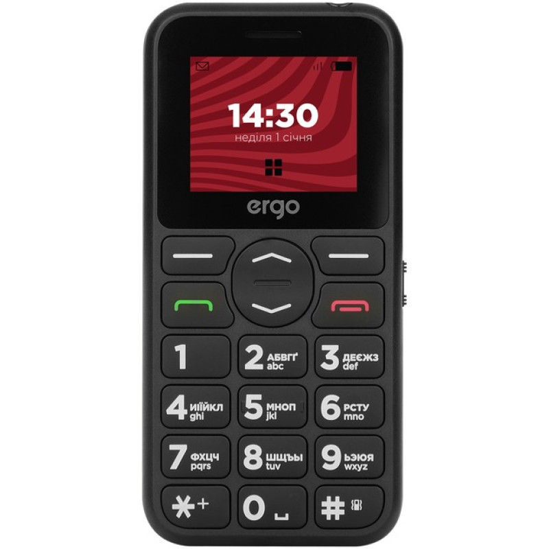 Мобільний телефон ERGO R181 Dual Sim Black