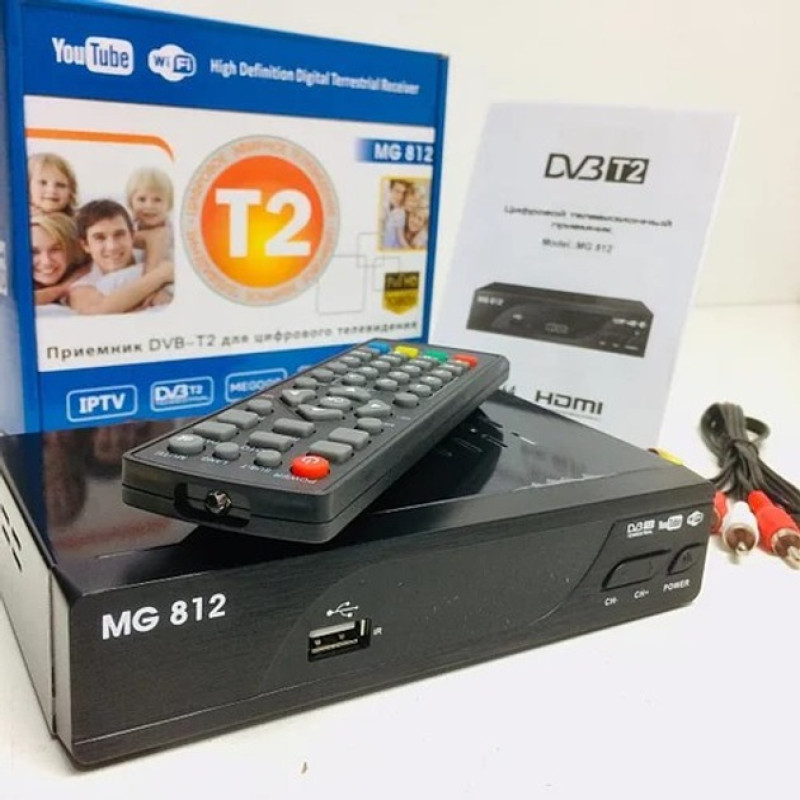Цифровий ТВ-тюнер MG 812 T2 з Wi-Fi, IPTV,