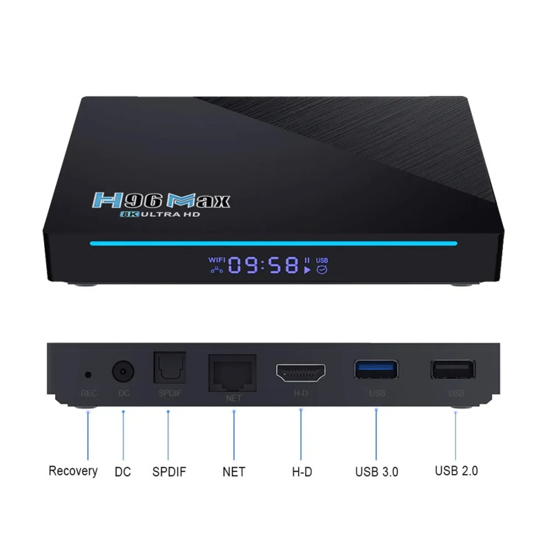 Smart TV приставка H96 Max RK3566 (4/64 ГБ, Android 11)