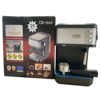 Рожкова еспресо-кавоварка Crownberg CB-1569, 20 бар, 1200 Вт