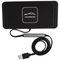 Силиконовый коврик с беспроводной зарядкой 15W Qinetiq Car Wireless Pad