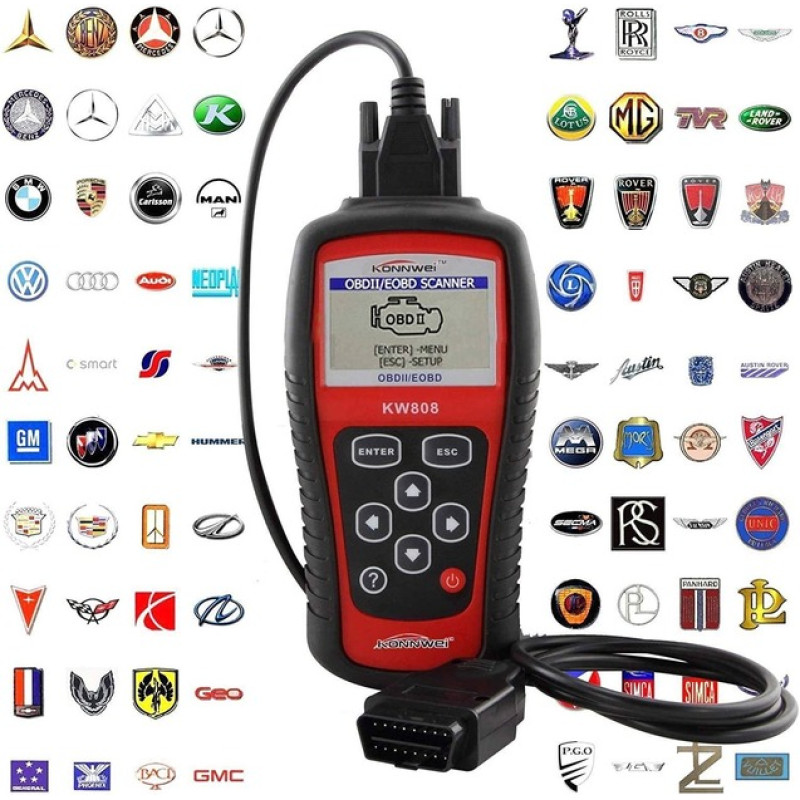 Автосканер OBDII/EOBD Konnwei KW808