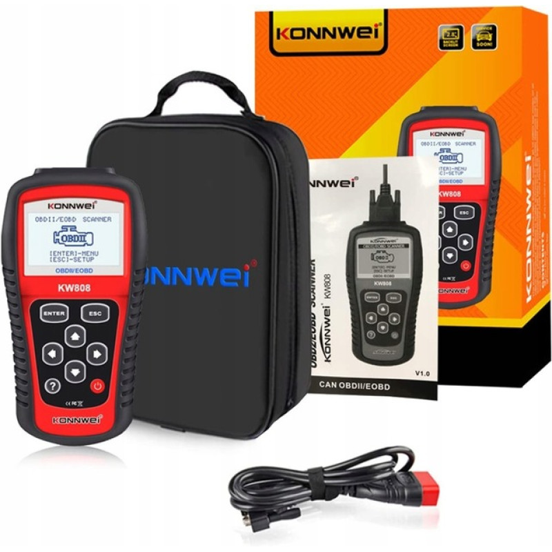 Автосканер OBDII/EOBD Konnwei KW808- Замовити за ціною 1723 грн.