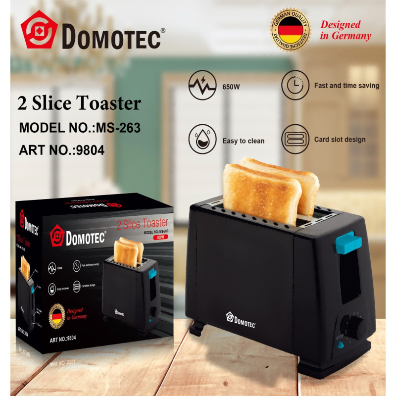Тостер Domotec MS-263, 650 Вт