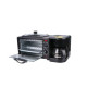 Електропіч,-електросковорідка-кавоварка Domotec MS-5308B, 1050 Вт, 3 в 1
