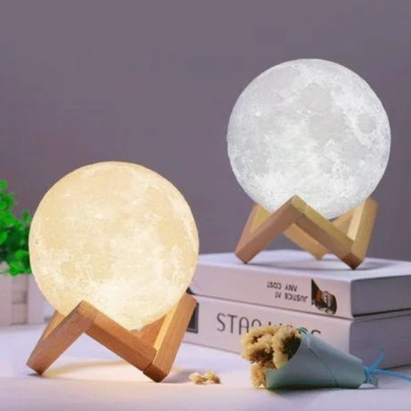 Настільний неоновий 3D нічник-місяць MOON LIGHT (13 см)