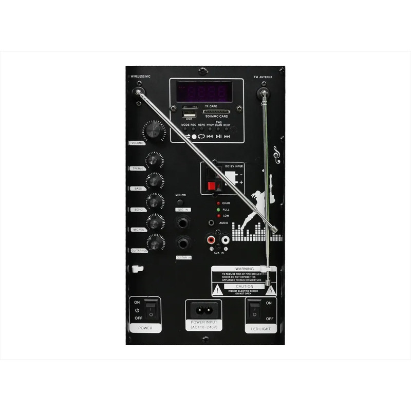 Акустична переносна колонка ZXX-9191 60Вт 12"