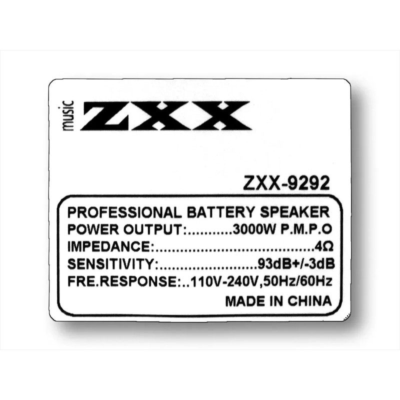Акустична переносна колонка ZXX-9292 60Вт 2x10"