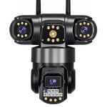 Wi-Fi IP-камера с 3 объективами (APP V380/V380Pro, PTZ, IP66)