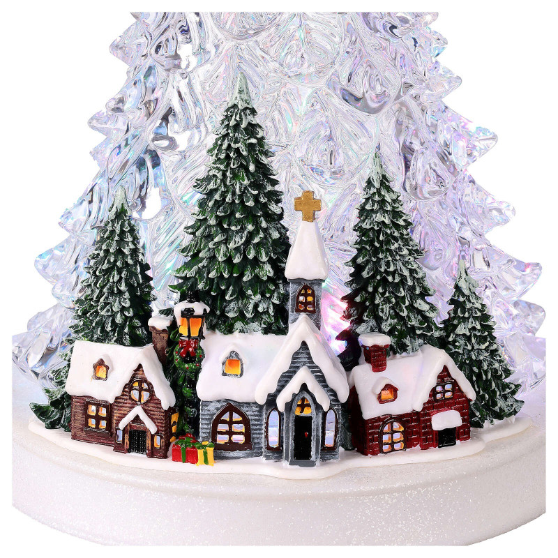 XMAS Новорічний нічник «Ялинка з Санта-Клаусом» WDL-24080A (32 см)