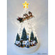 XMAS Новорічний нічник «Ялинка з Санта-Клаусом» WDL-24080A (32 см)