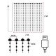 SMART Гірлянда штора SFK 07 2×2 м, 400 LED, керування через додаток та пульт