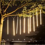 Гірлянда вулична «Таючі бурульки» жовте світло, 8 шт по 50 см, SMD METEOR TUBE