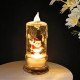 Ночник «Рождественская свеча с фигурками» (14 см, LED Crystal Candle)