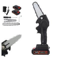 Акумуляторна ланцюгова міні-пилка Chainsaw 24V, 6" (в кейсі, 2 акумулятори)