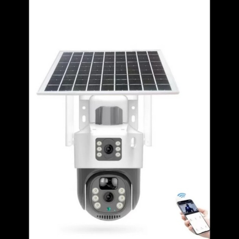 Уличная 4G камера V36-4G SOLAR с двумя линзами, солнечной панелью- Замовити за ціною 2156 грн.