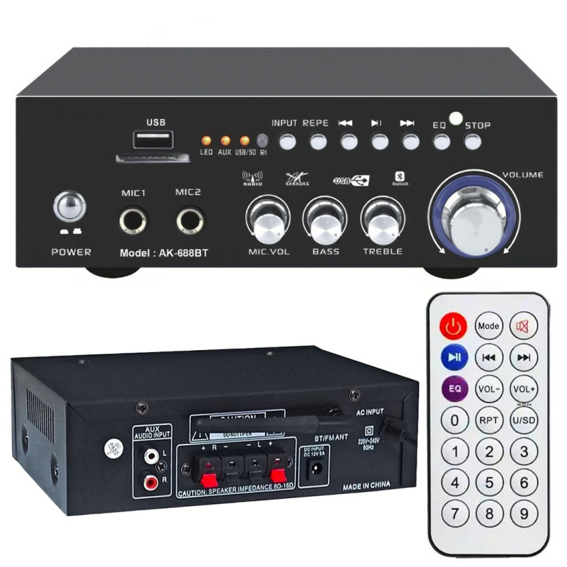 Підсилювач AMP 688 BT 2CH