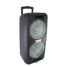 Портативна колонка Su-Kam 1010 + 2 мікрофони + BT 12v220v