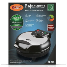 Вафельниця BITEK BT-220, 1200 Вт, 18 см