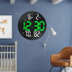 Електронний настінний годинник DS-3813L, 26 см, LED, чорний