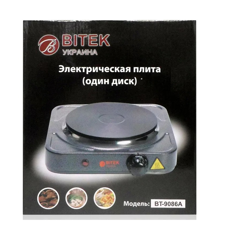 Електроплита 1 диск 1000Вт 150мм BITEK BT-9086A
