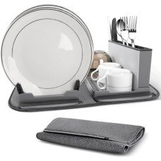 Сушарка для посуду з килимком та піддоном Scalable Drain Rack