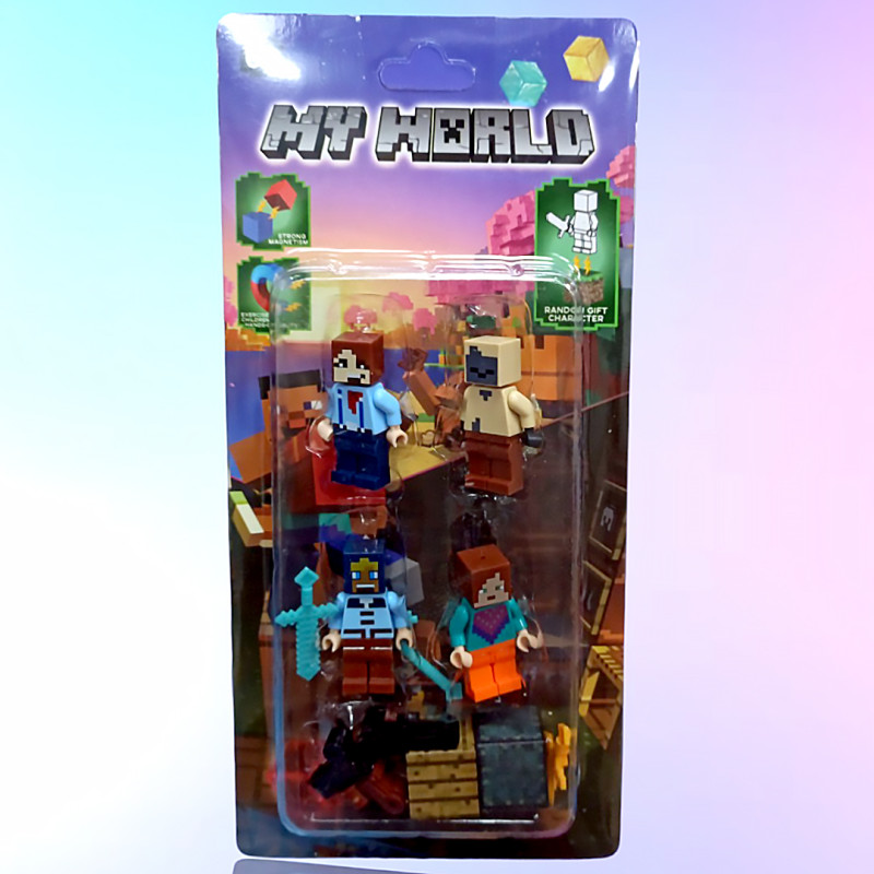 Набір мініфігурок Minecraft LEGO (4 шт) 4010