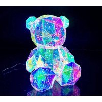 Ночник 3D «Медвежонок», голографический эффект, (17×14 см)