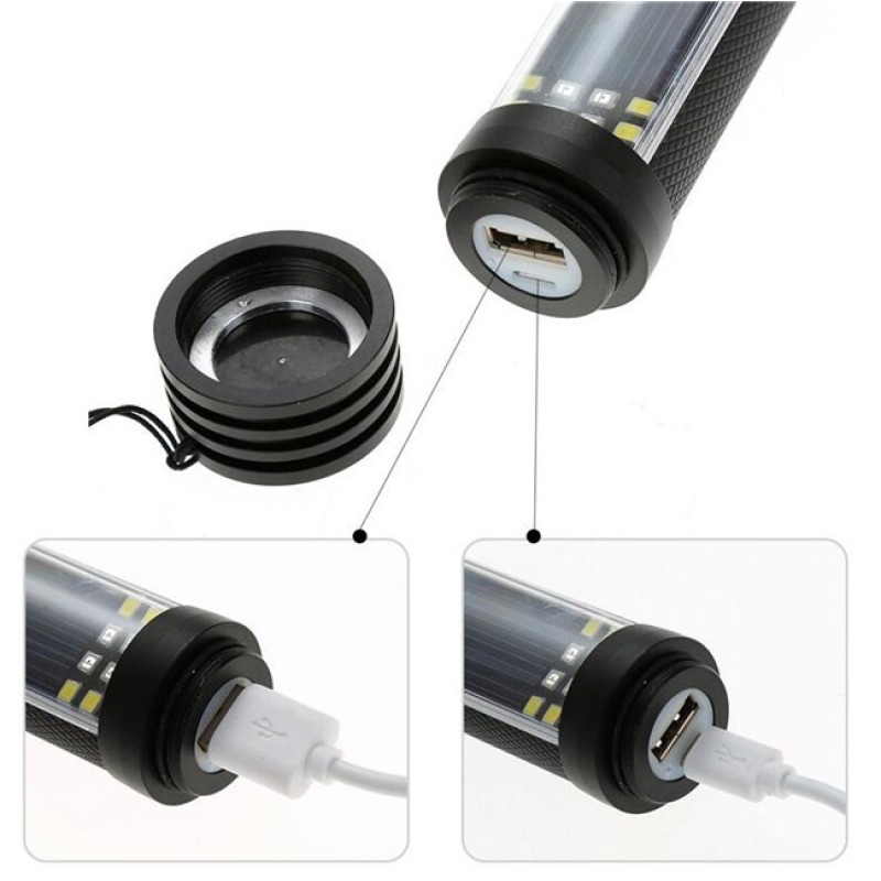Многофункциональный фонарик T09 (22-37), 450 лм, солнечная зарядка, Power Bank