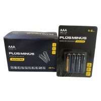 (только коробкой) Батарейки Plus Minus AAA LR03 Alkaline Power, 1.5 В, 4 шт. (BPM-4LR03)