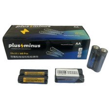 (тільки коробкою) Батарейки Plus Minus AA LR6 Alkaline, 1.5 В, 2 шт у спайці (PM-2LR06)