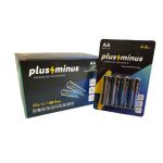 (только упаковкой) Батарейки Plus Minus AA R06 Carbon, 1.5 В, 4 шт в блистере (BPM-4R06)