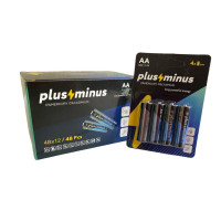 (тільки упаковкою) Батарейки Plus Minus AA R06 Carbon, 1.5 В, 4 шт у блістері (BPM-4R06)