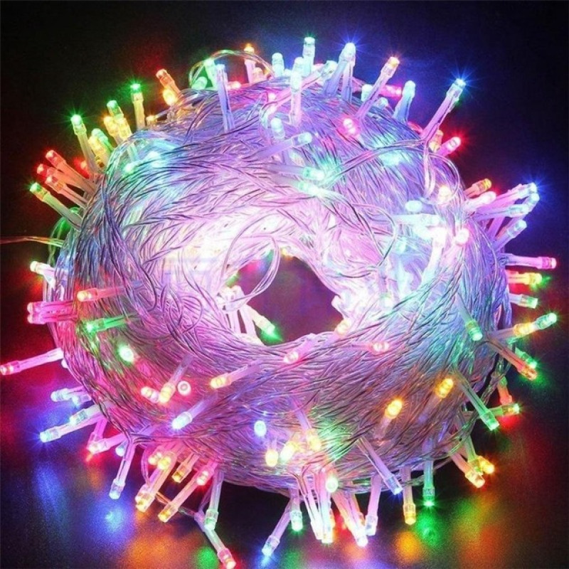 Гірлянда світлодіодна «Нитка», 20 м, 400 LED, мультицвіт, білий провід, від мережі