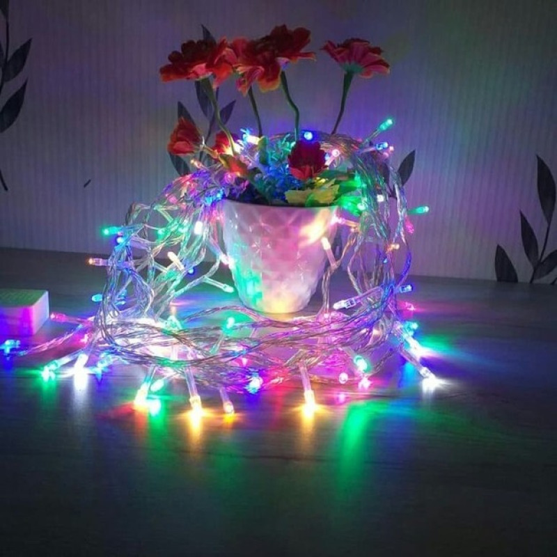 Гірлянда світлодіодна «Нитка», 20 м, 400 LED, мультицвіт, білий провід, від мережі