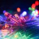 Гирлянда светодиодная «Нить», 20 м, 400 LED, мультицвет, белый провод, от сети